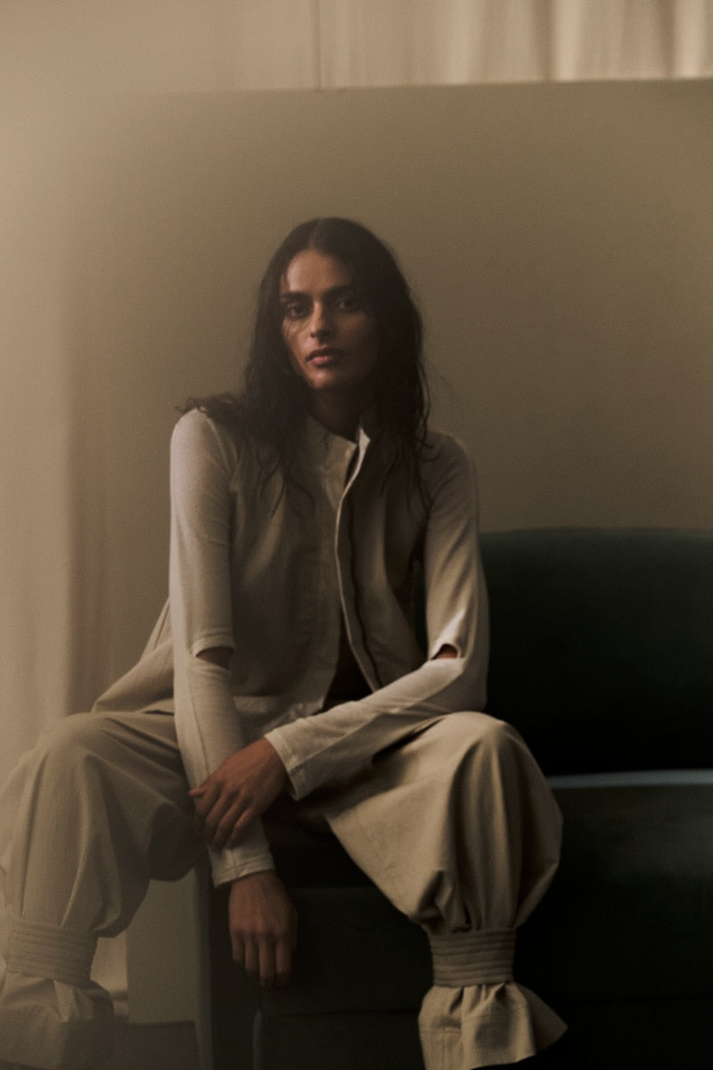 Jamia - Utility cuff detail pants I Sand