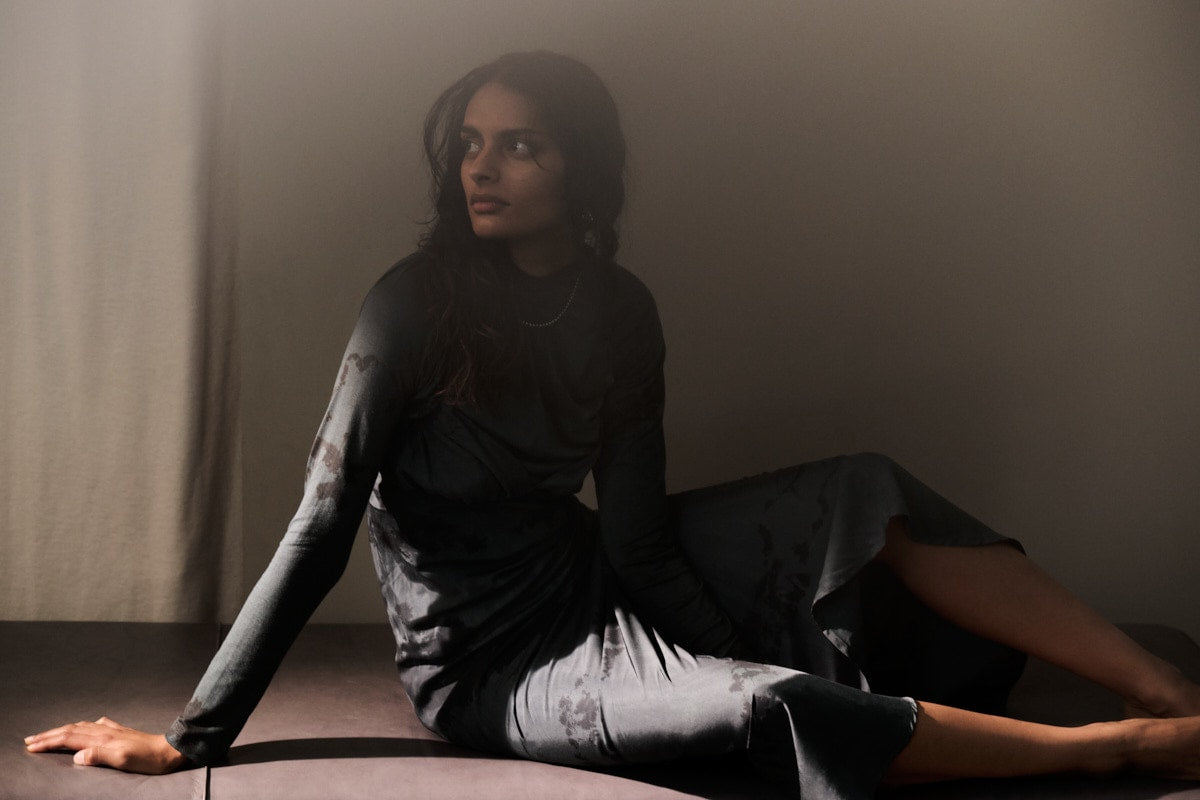 Hiba - Cosmic FN long sleeve top I Anthracite combo 3 - Rabens Saloner - DK