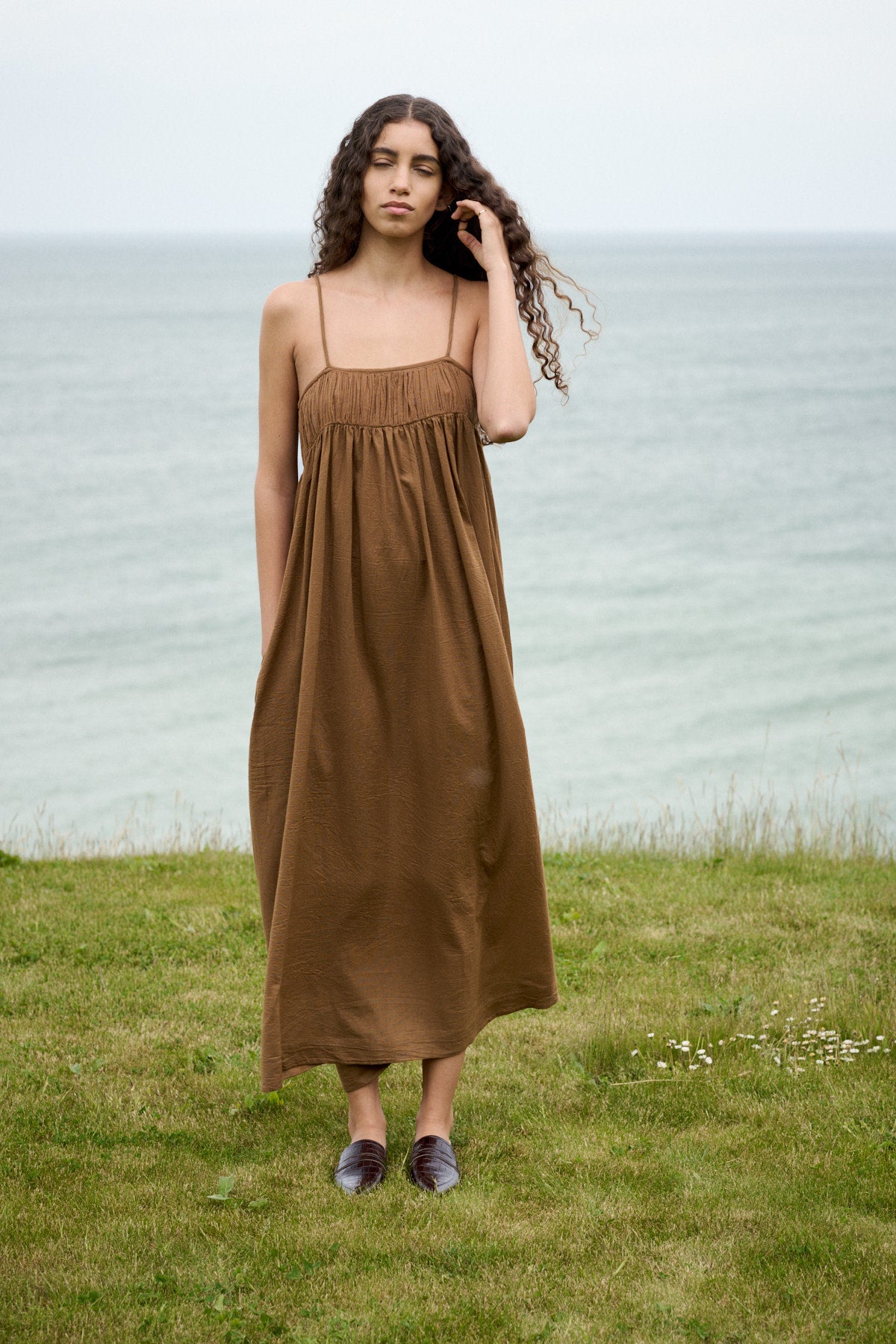Dorrit - Cotton angel string dress I Chestnut 6 - Rabens Saloner - DK