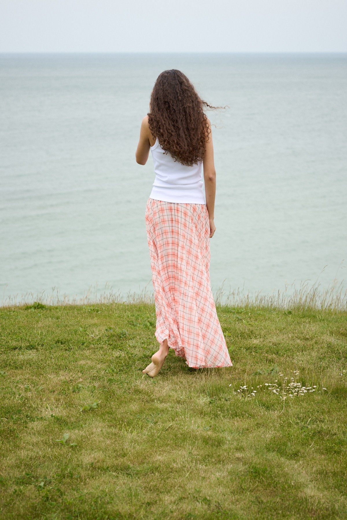 Saki - Transparent check skirt I Mandarin pleat 8 - Rabens Saloner - DK