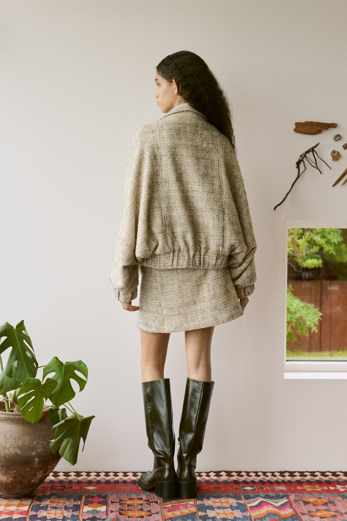 Hareem - Boucle check jacket I Powder check 8 - Rabens Saloner - DK