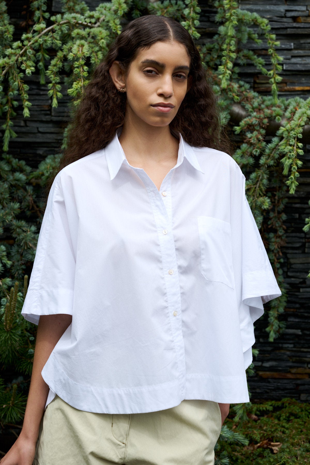 Berte - Poplin curved hem shirt I White White XS/S 5 - Rabens Saloner - DK