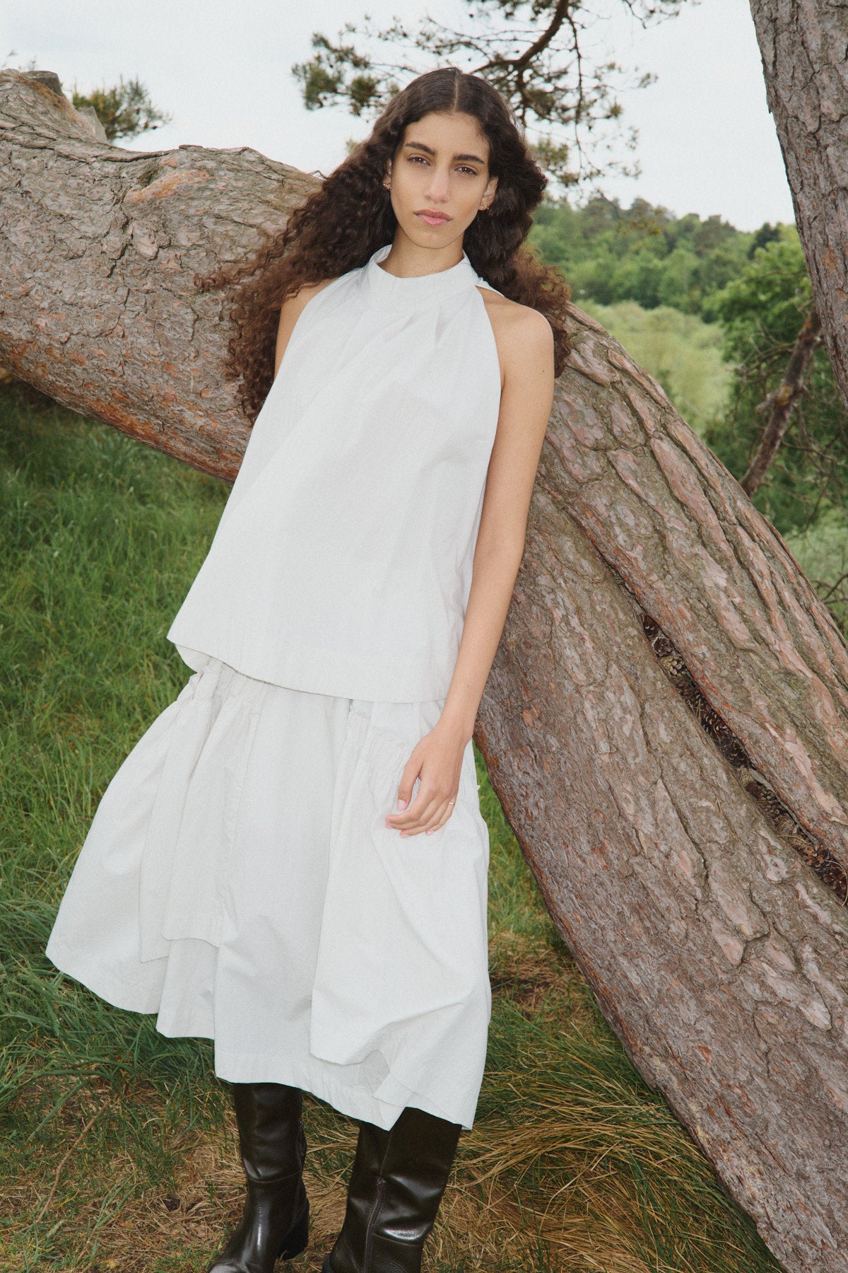 Brigida - Poplin full skirt I Clay 6 - Rabens Saloner - DK