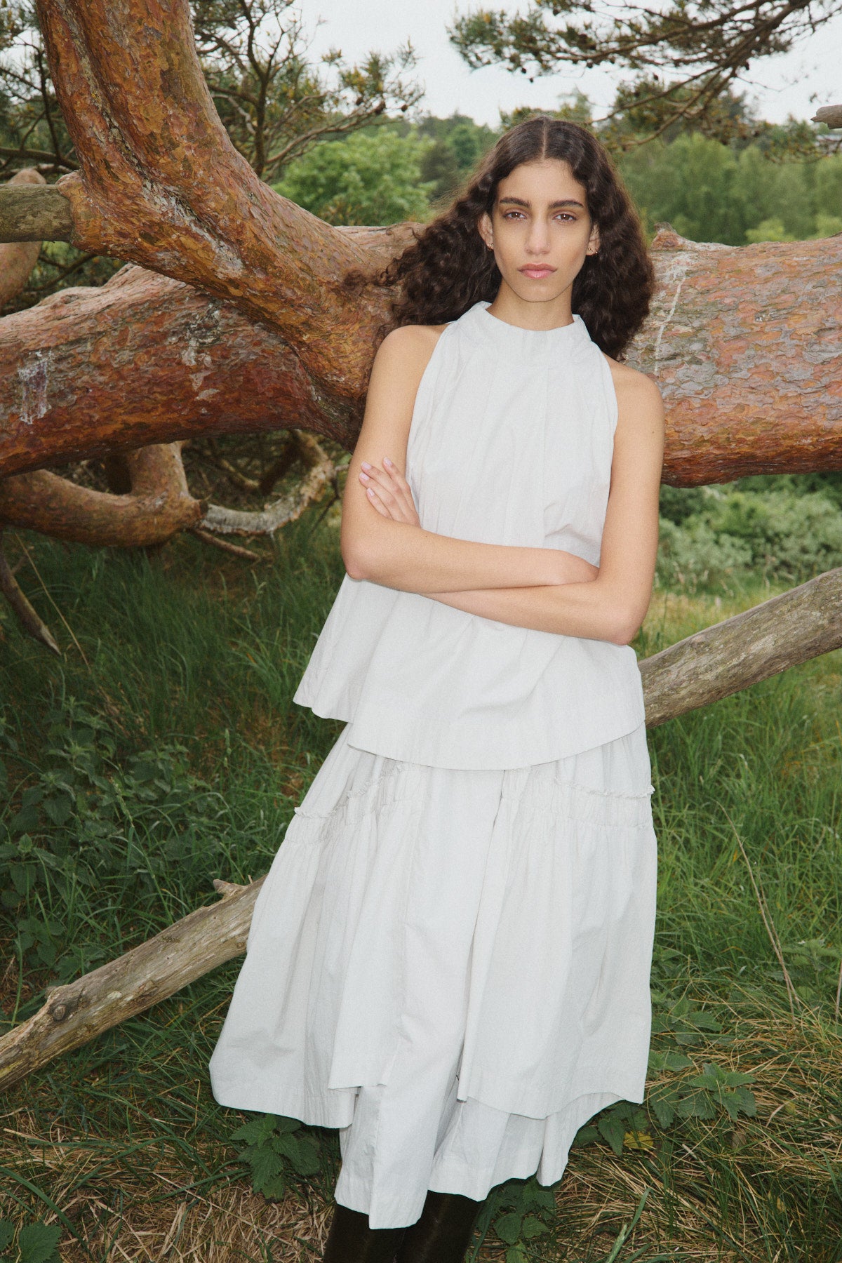 Brigida - Poplin full skirt I Faded black 7 - Rabens Saloner - DK