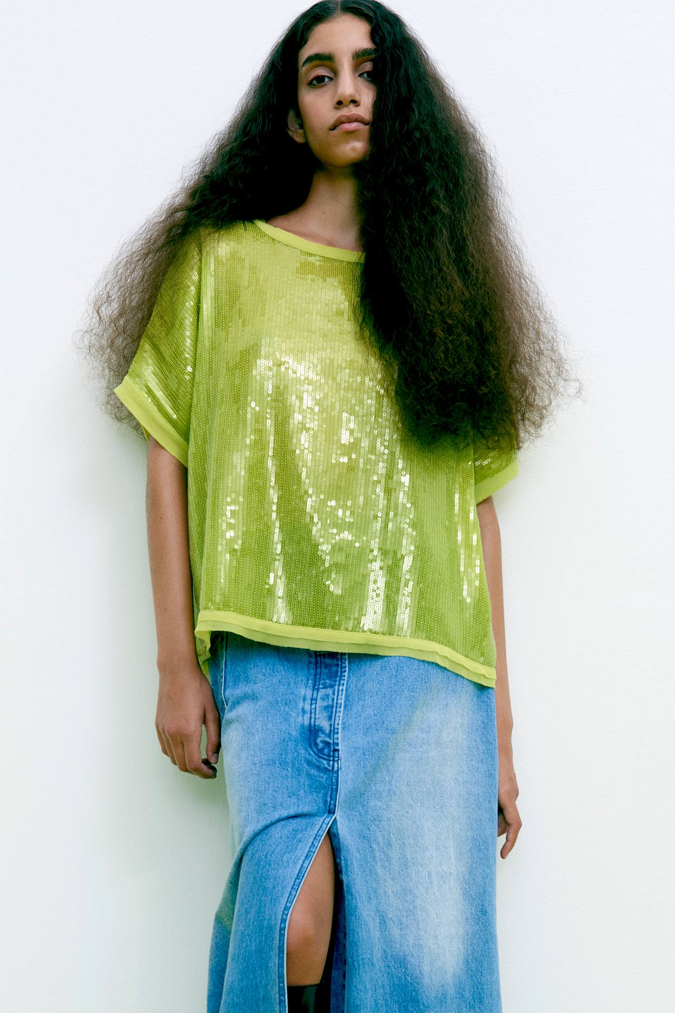 Emmali - Denim long skirt I Light washed denim 5 - Rabens Saloner - DK