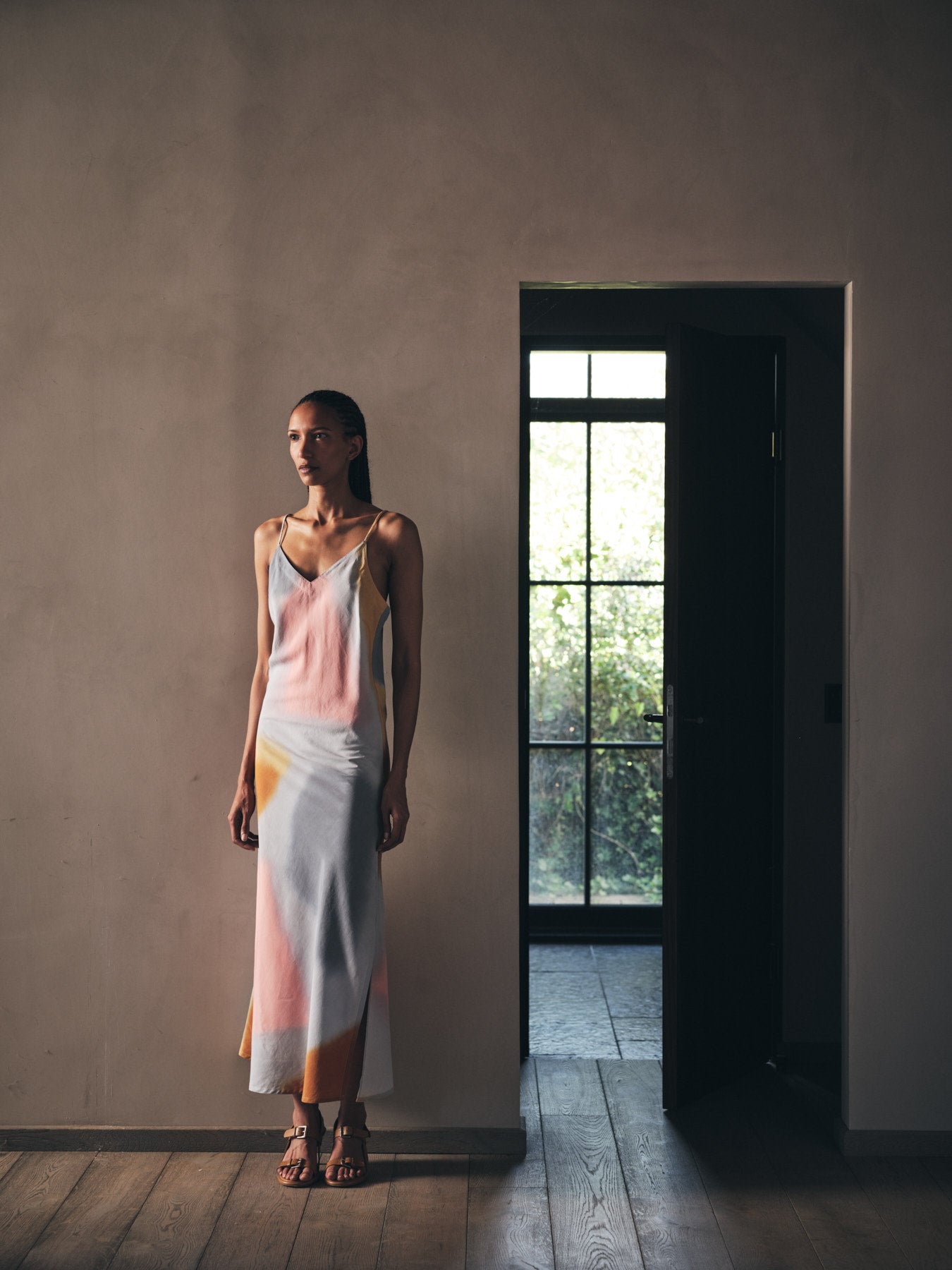 Iloa - Water colour bias dress I Sunset combo 7 - Rabens Saloner - DK