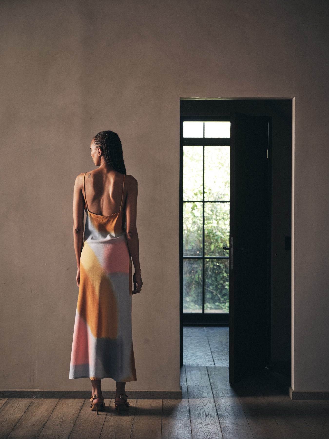 Iloa - Water colour bias dress I Sunset combo 8 - Rabens Saloner - DK