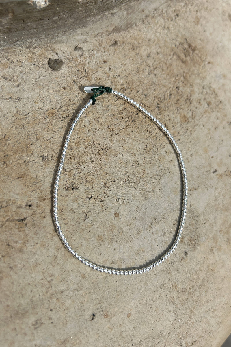 Small Bead Anklet - Nafsu I Silver 3 - Rabens Saloner - DK