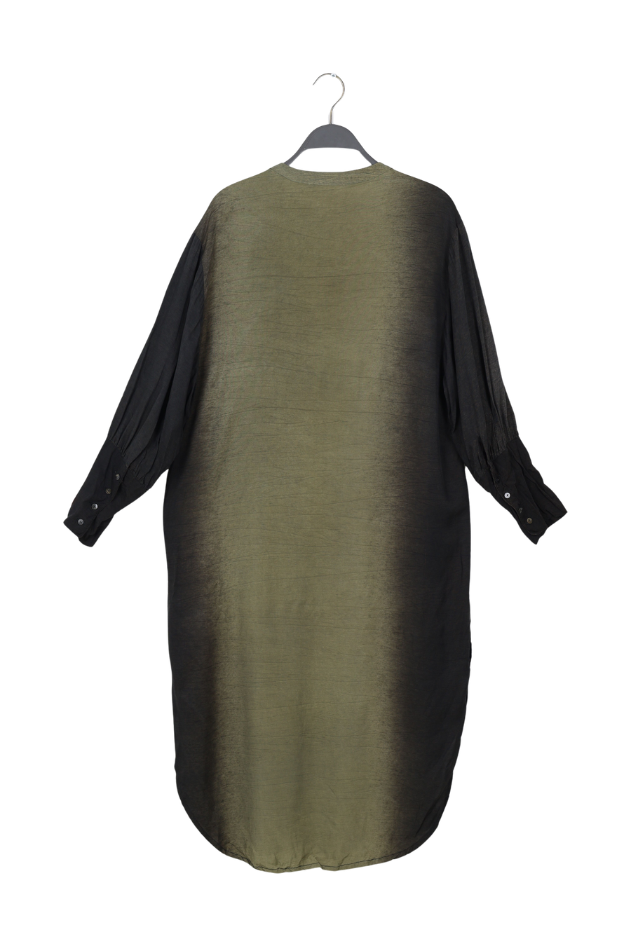 PreLoved Amila - Graffiti shirt dress I Olive charcoal combo - L