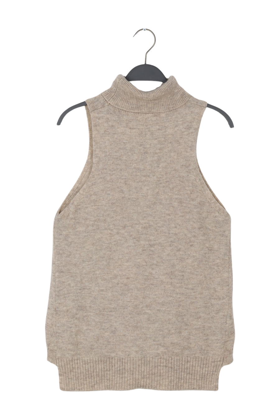 PreLoved Diara - Pure wool funnel halter top I Oatmeal - M