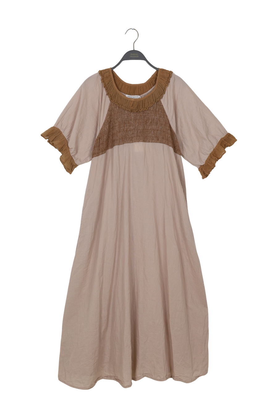 PreLoved Dorothea - Cotton long angel dress I Caramel - L Caramel L 1 - Rabens Saloner - DK