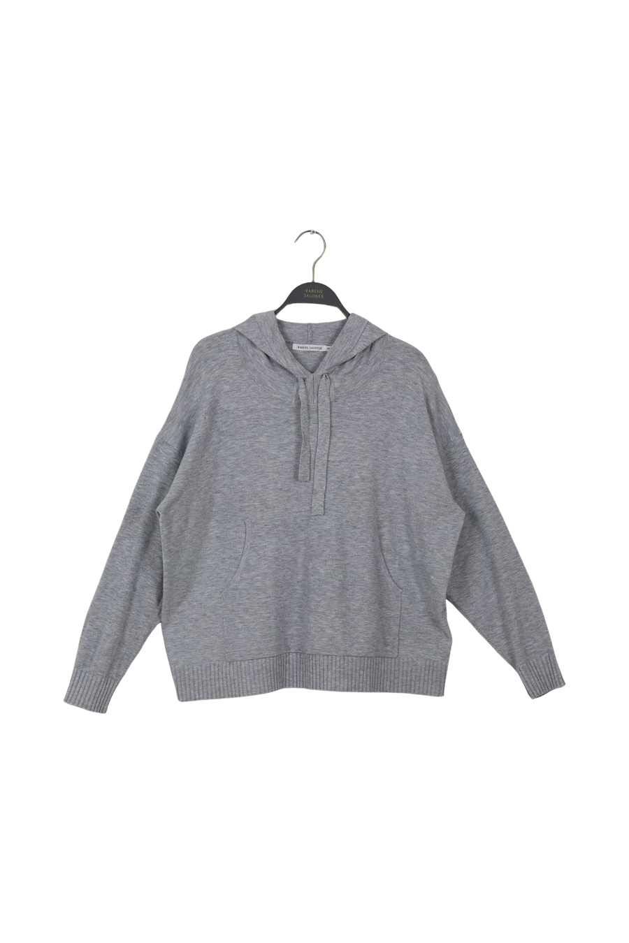 PreLoved Helena - Knit lounge over size hoodie I Grey melange - M/L