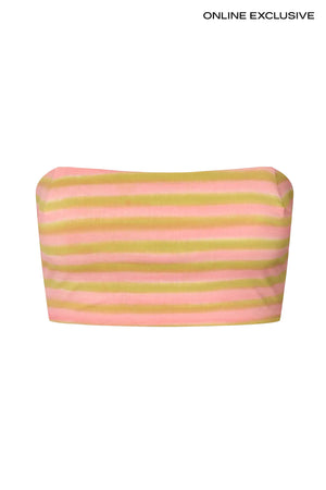 Blurred line bandeau top - Mikie I Lime combo Lime combo XS 1 - Rabens Saloner - DK