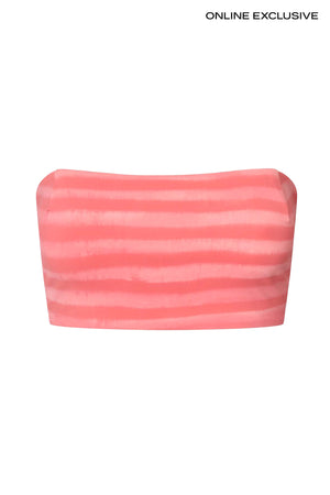 Blurred line bandeau top - Mikie I Pink combo 1 - Rabens Saloner - DK