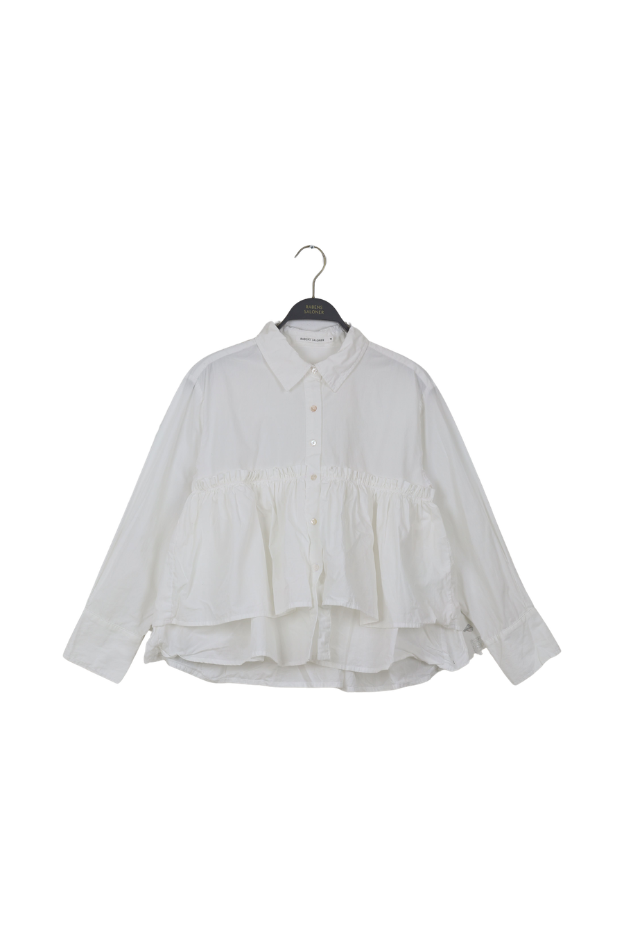 PreLoved Shaker - Poplin frill shirt I White - M