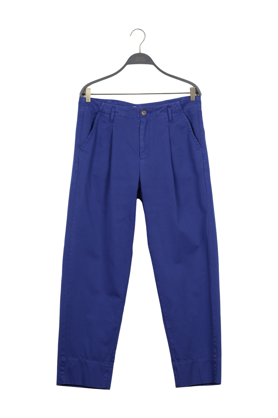 PreLoved Raina - Canvas light pleat pant I Workwear blue - L Workwear blue L 1 - Rabens Saloner - DK