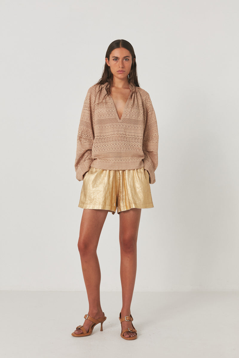 PreLoved Himali - Netted lace blouse I Tarmac - S 4 - Rabens Saloner - DK