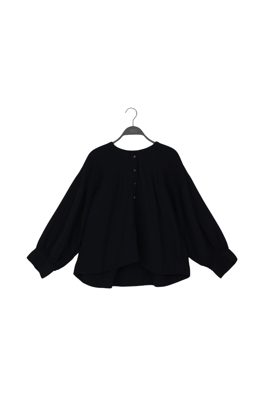 PreLoved Charlot - Cotton button shirt - L Black L 1 - Rabens Saloner - DK