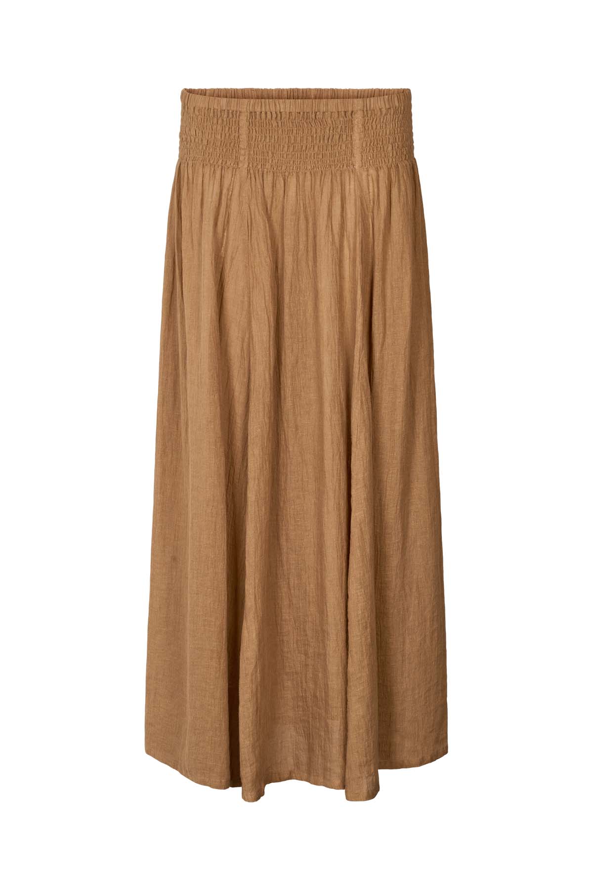 Jumana - Crinkled flared skirt I Walnut 7 - Rabens Saloner - DK