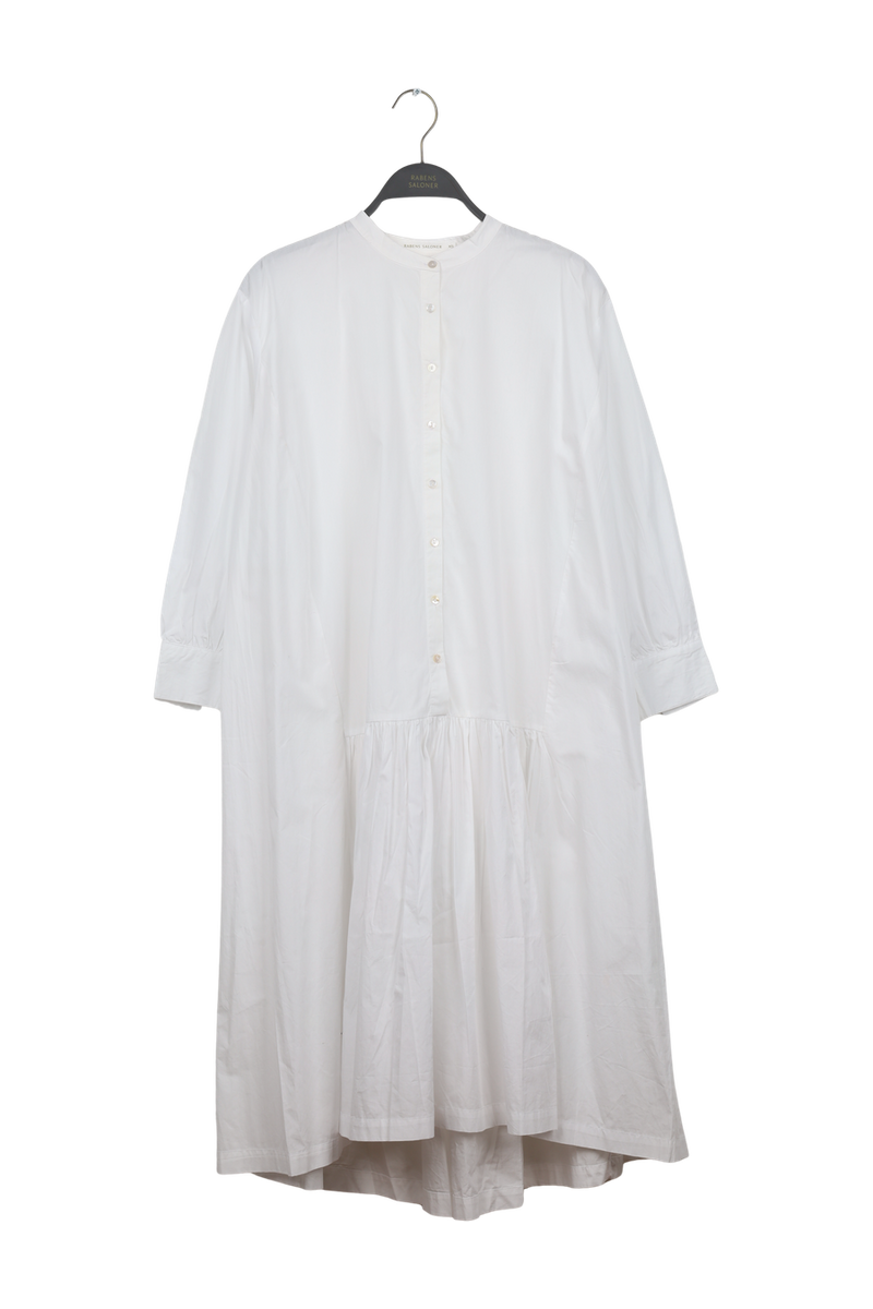 PreLoved Rosa - Poplin shirt dress - XS WHITE XS 1 - Rabens Saloner - DK