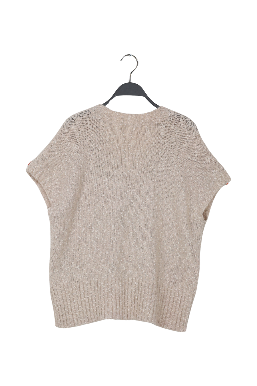 PreLoved Minte - Freckled knit tunic vest I Beige - S/M