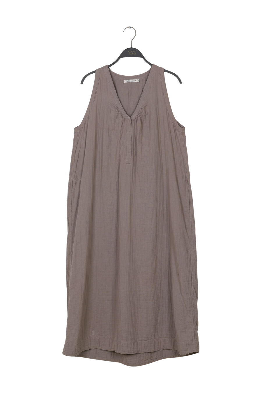 PreLoved Lizza - Cotton double tank dress - S Pearl Grey S 1 - Rabens Saloner - DK