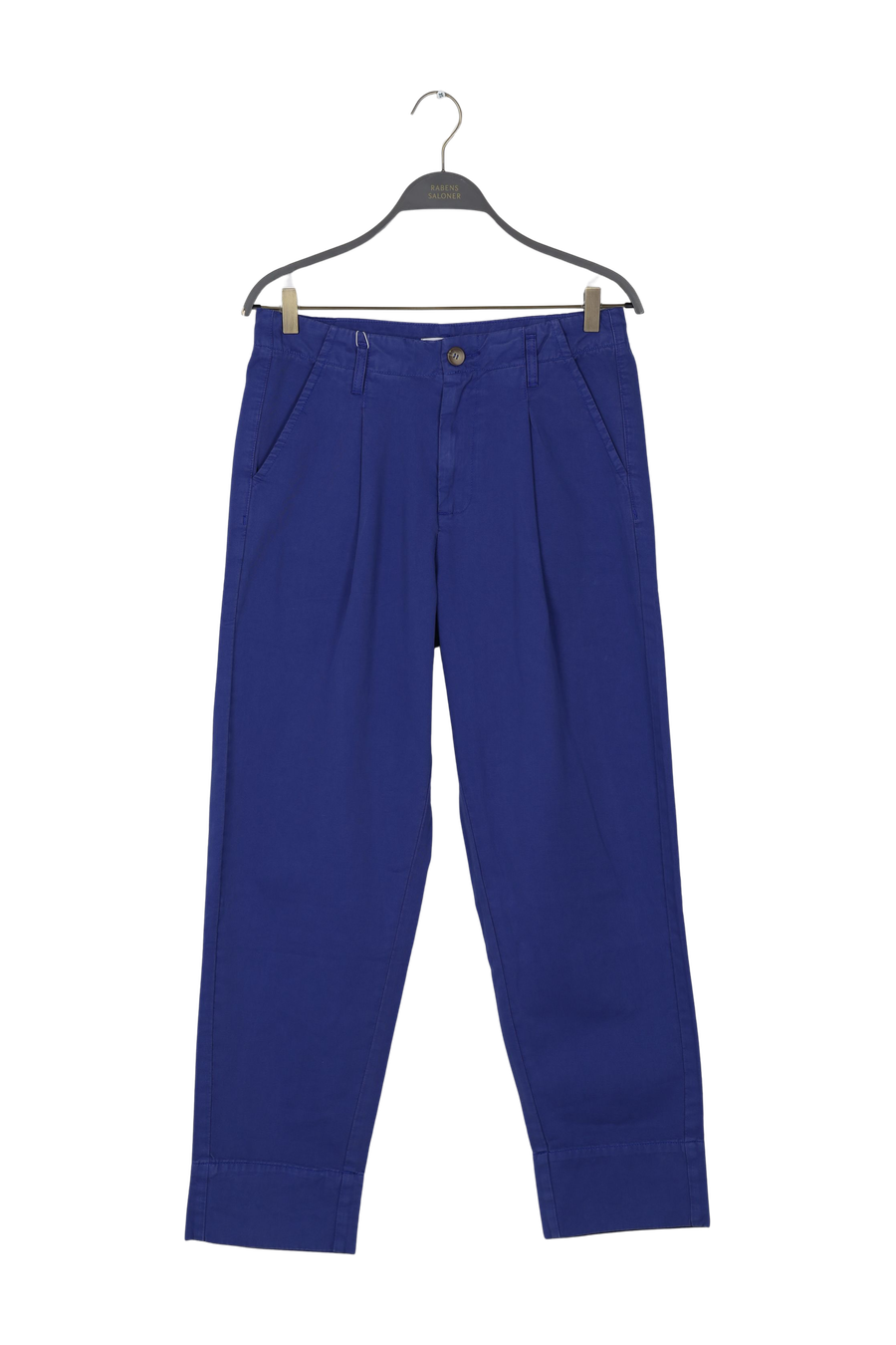 PreLoved Raina - Canvas light pleat pant I Workwear blue - M Workwear blue M 1 - Rabens Saloner - DK
