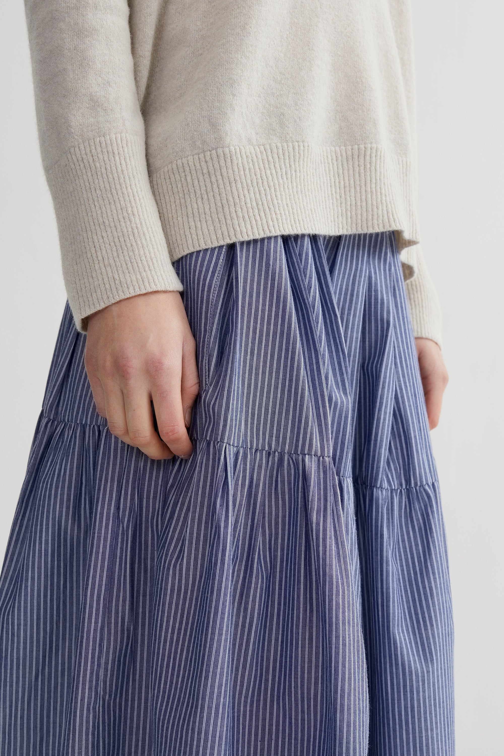 PreLoved Kayo - Stripe shirt skirt - M 4 - Rabens Saloner - DK