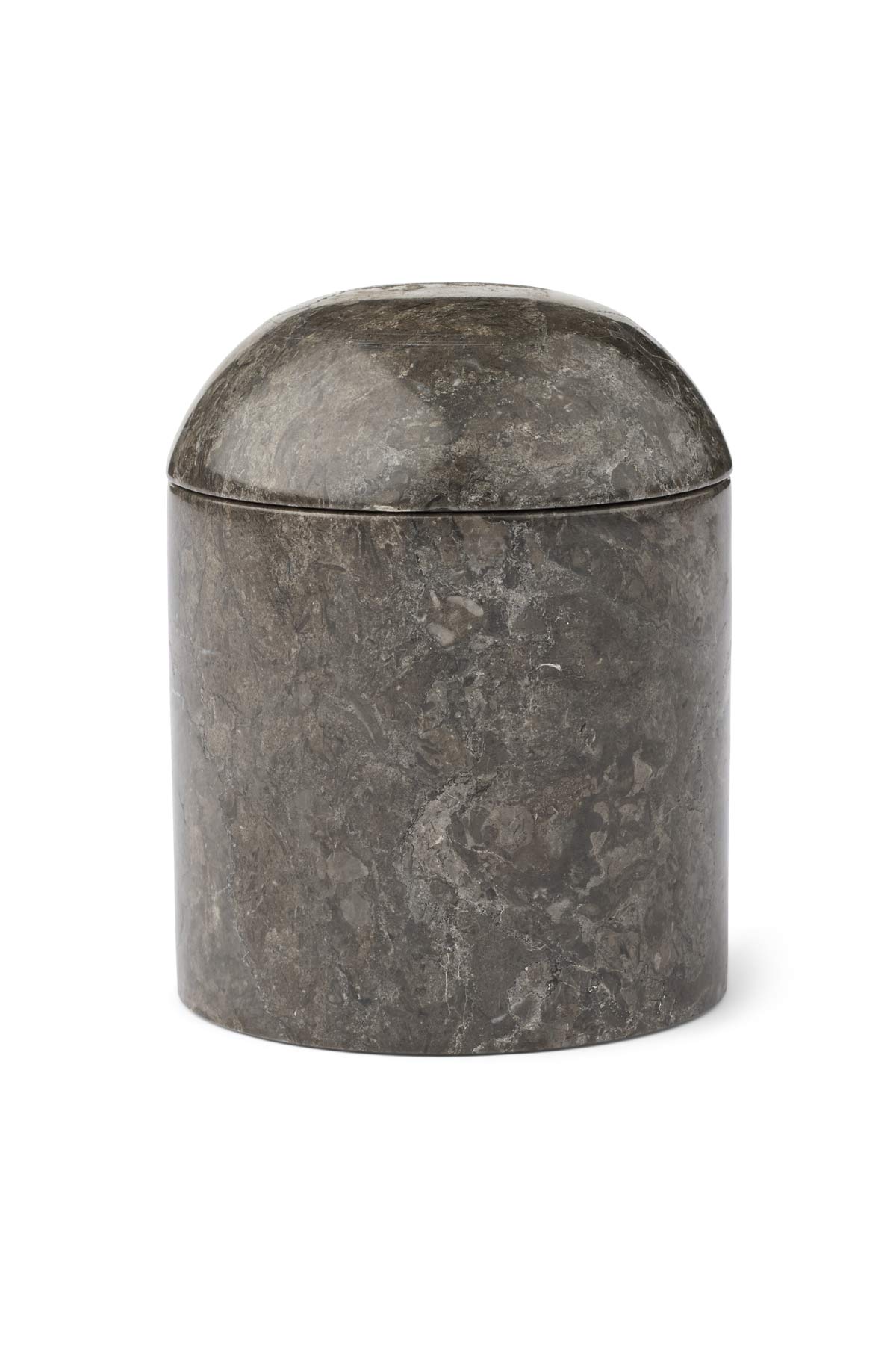 Small Marble Jar with Lid - Rabens Apartment I Dark Grey Dark Grey H: 10 CM Dia: 8 CM 1 - Rabens Saloner - DK