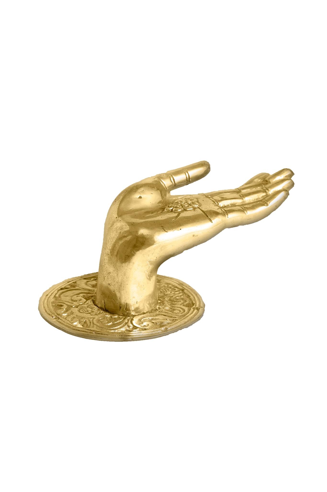 Decorative open hand - Hand I Gold plated Gold plated L: 19 cm H: 8 cm 1 - Rabens Saloner - DK