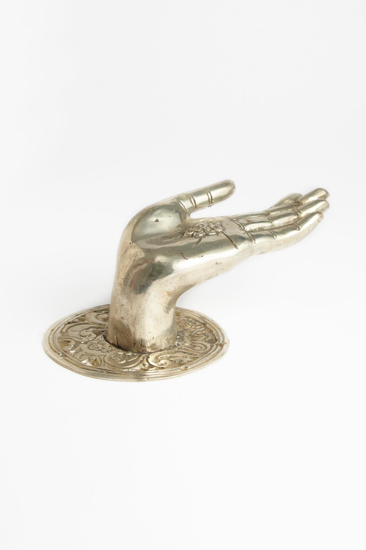 Decorative open hand - Hand I Silver Silver L: 19 cm H: 8 cm 1 - Rabens Saloner - DK