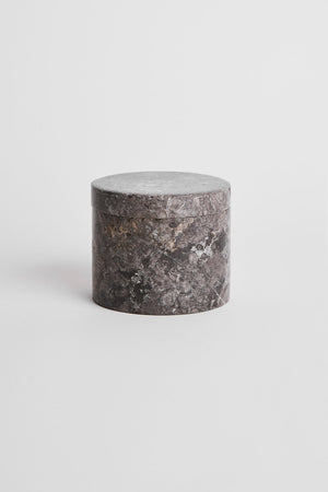 Round Marble Jar with Lid - Rabens Apartment I Light Grey Light Grey H: 9 cm Ø:11 cm 2 - Rabens Saloner - DK