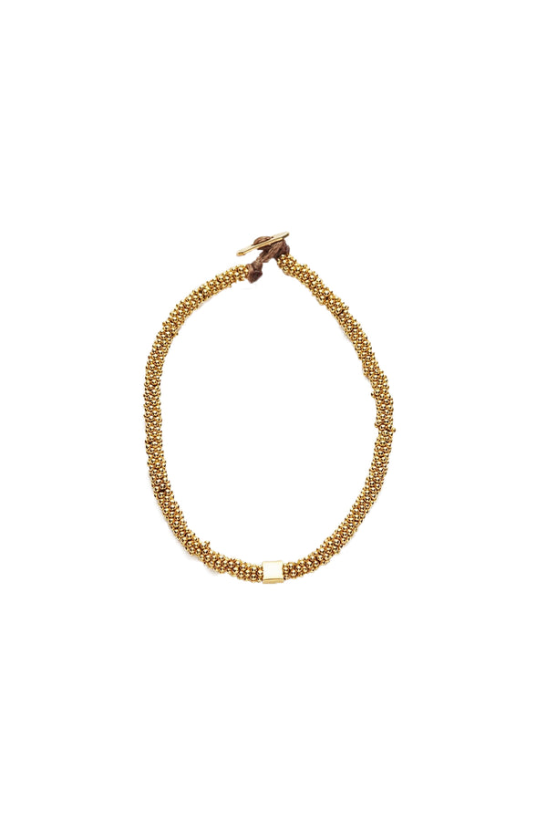 Nafsu - Bead Bracelet W/Gold Square