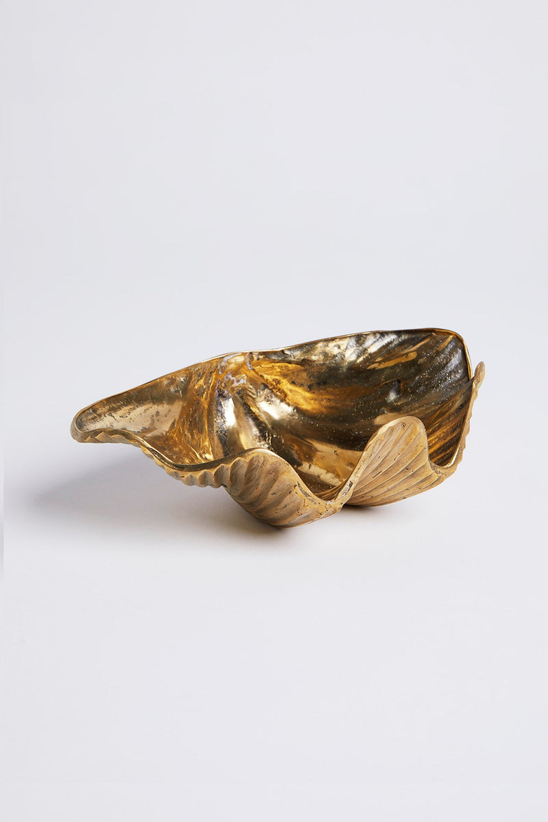 Decorative brass shell - Large I Golden Golden L: 23,5 cm B: 15 cm  2 - Rabens Saloner - DK