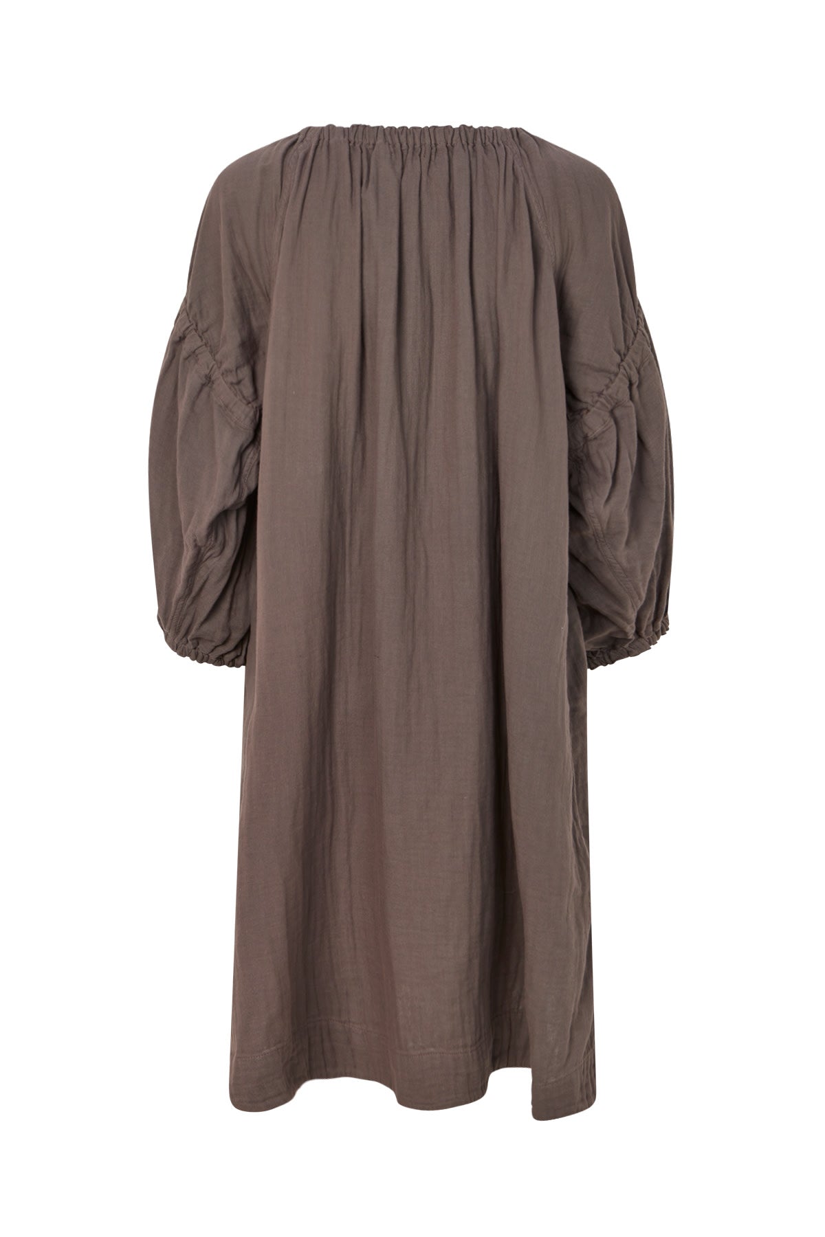 Mabel - Cotton double elasticated dress I Brown 5 - Rabens Saloner - DK