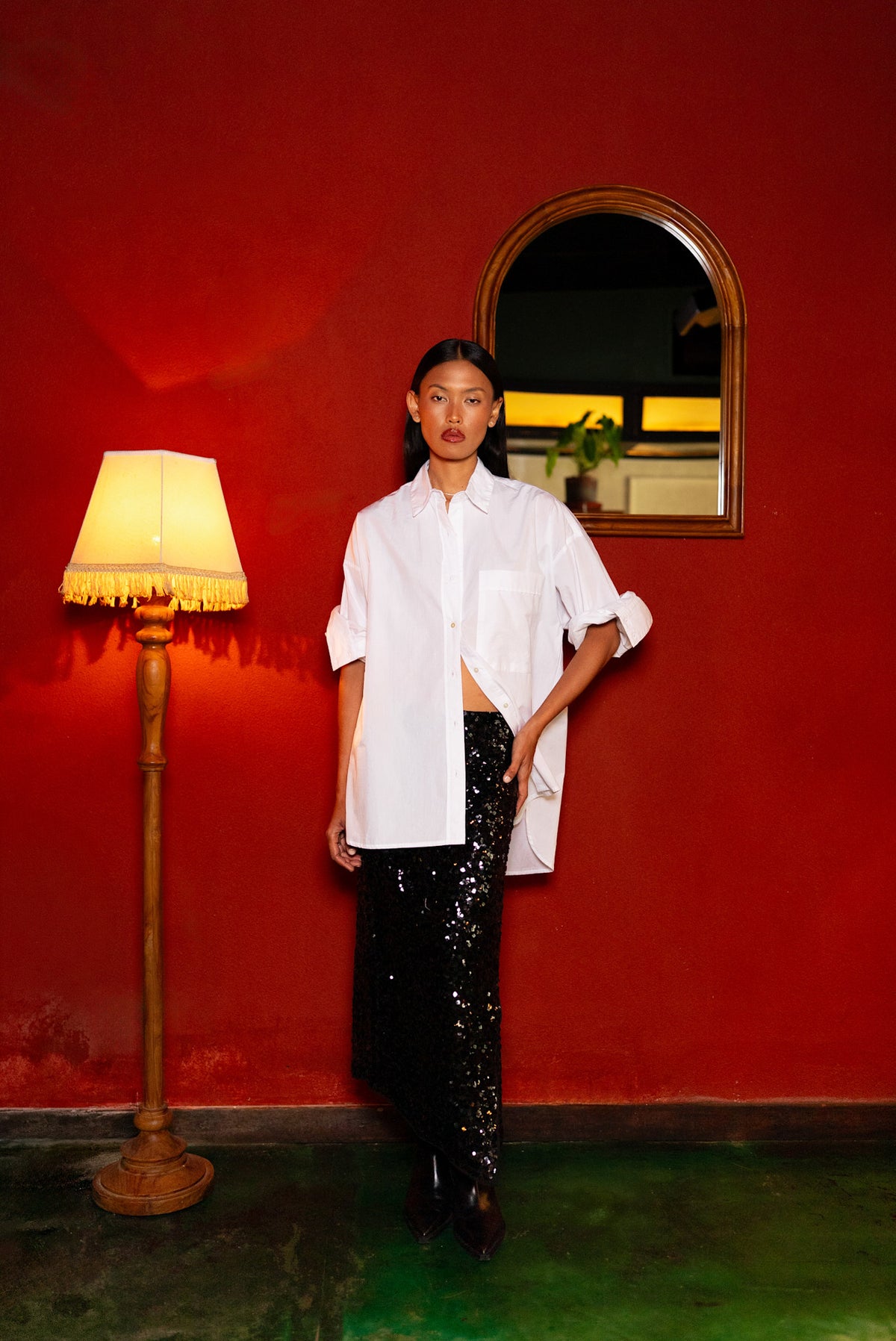 Bobbies - Poplin oversize shirt I White