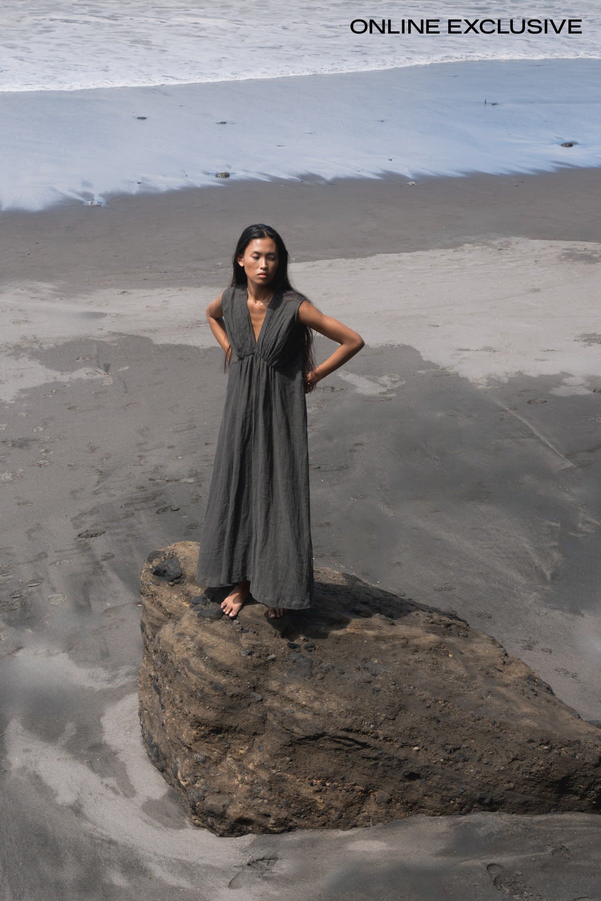 Kimber - Crinkled dress I Faded black Faded black XS 1 - Rabens Saloner - DK