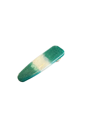 Hair Clip - Zia I Dark Green Stripe    1 - Rabens Saloner - DK