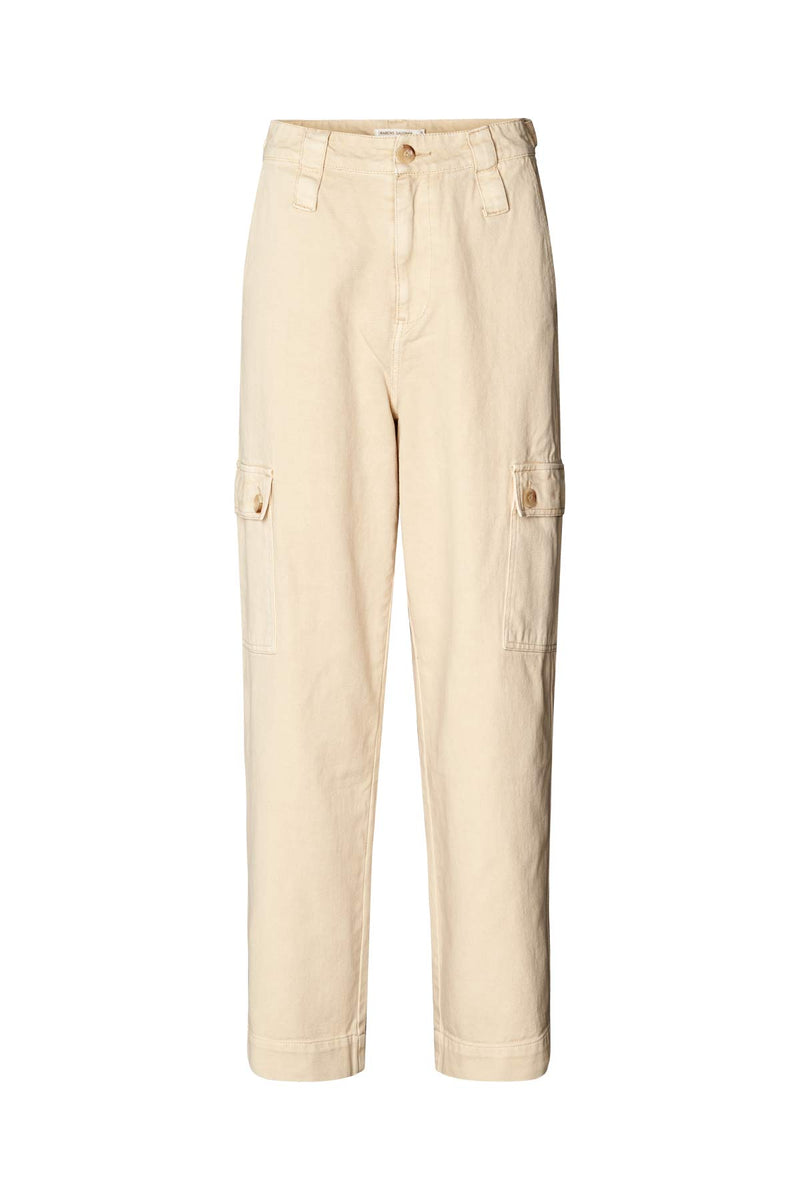 Harper - Canvas drill military pant BONE XS  8 - Rabens Saloner - DK