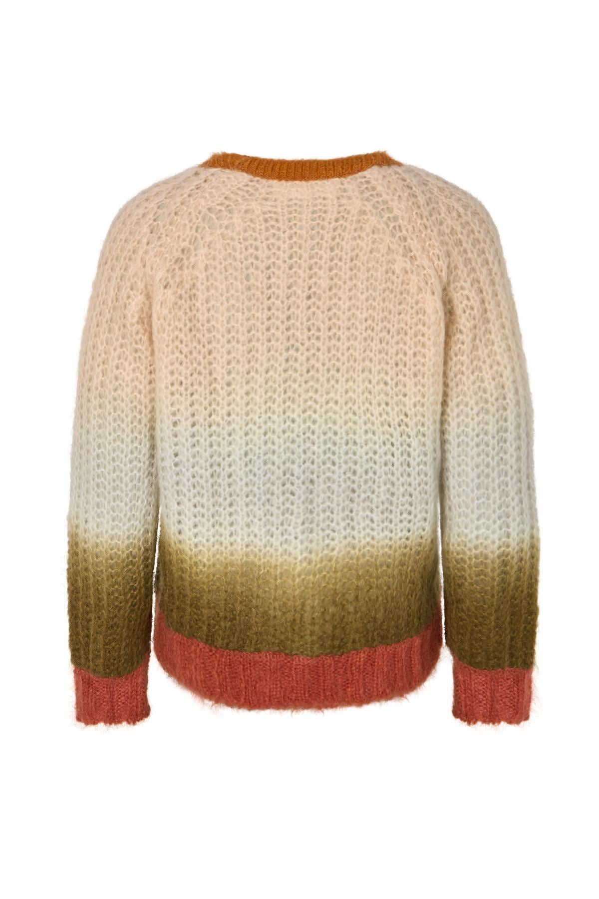 Jasmin - Faded knit boxy sweater I Rust combo 5 - Rabens Saloner - DK