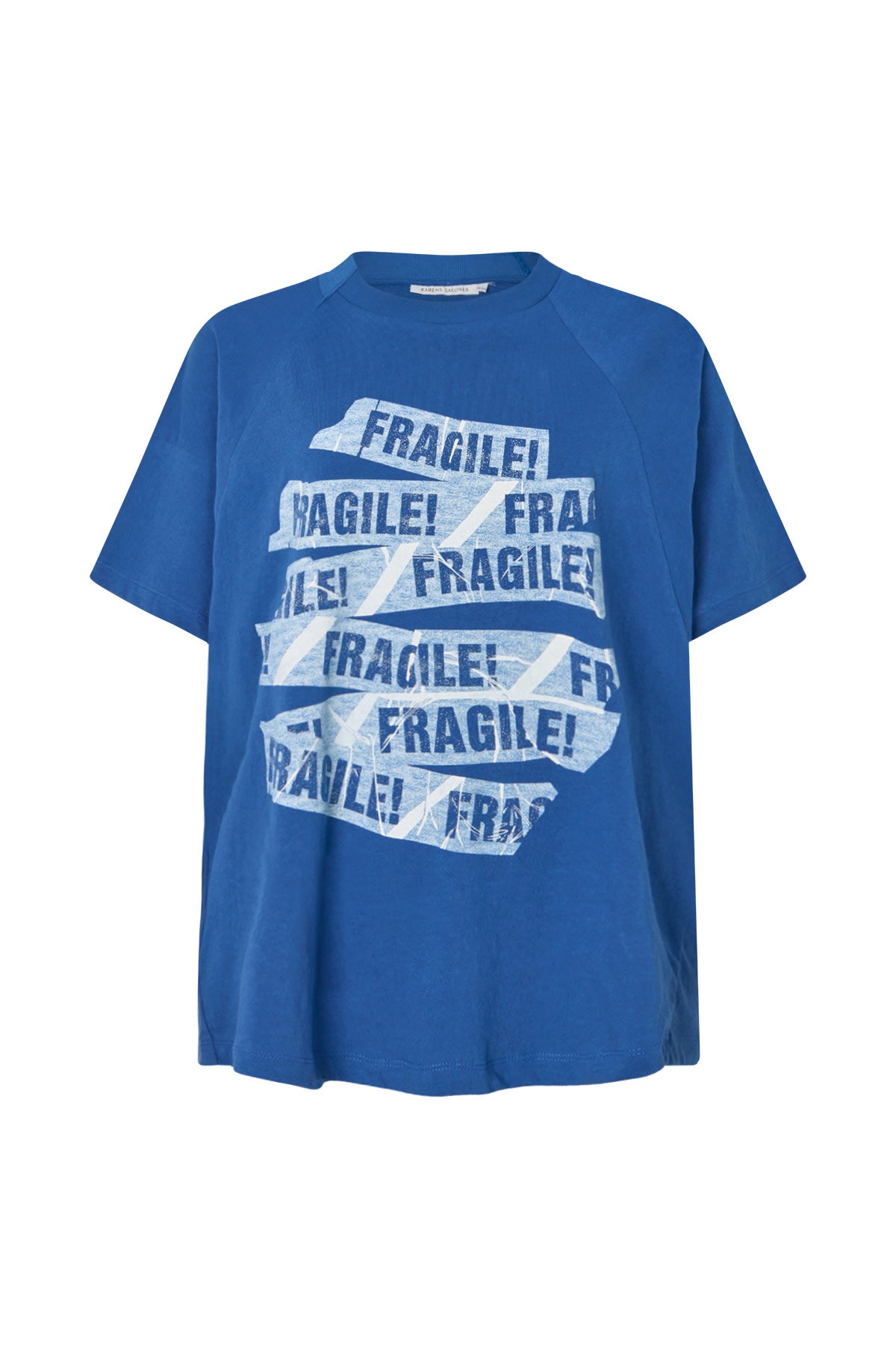 Ary - Fragile boxy t-shirt I Blue Blue XS/S 4 - Rabens Saloner - DK