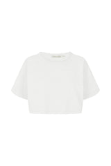 Muggi - Vintage cotton cropped t-shirt I Chalk Chalk XS/S  1 - Rabens Saloner - DK