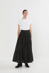 Polonia - Angled gather skirt I Black Black XS 1 - Rabens Saloner - DK