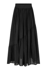 Polonia - Angled gather skirt I Black 2 - Rabens Saloner - DK