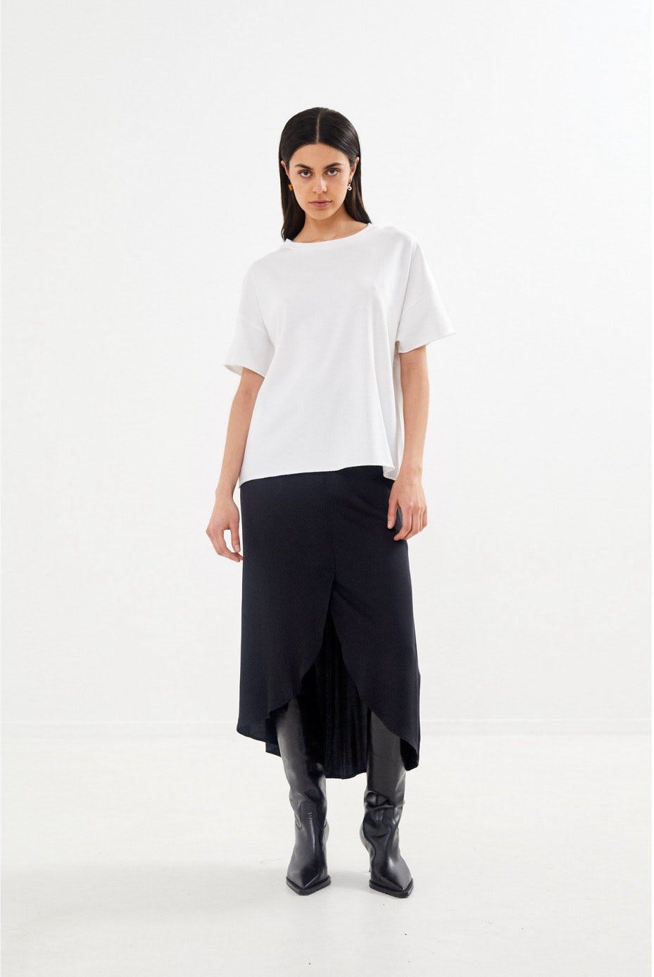Margot - FOT cropped t-shirt I White 2 - Rabens Saloner - DK