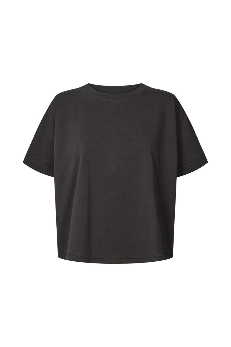 Margot - FOT cropped t-shirt I Black 2 - Rabens Saloner - DK