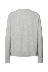 Ruca - Knit lounge boxy sweater I Grey melange 6 - Rabens Saloner - DK