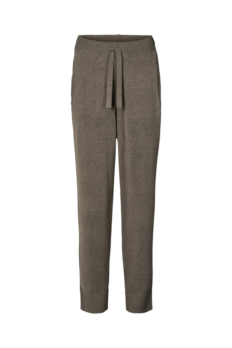 Jorun - Knit lounge pants I Mole melange