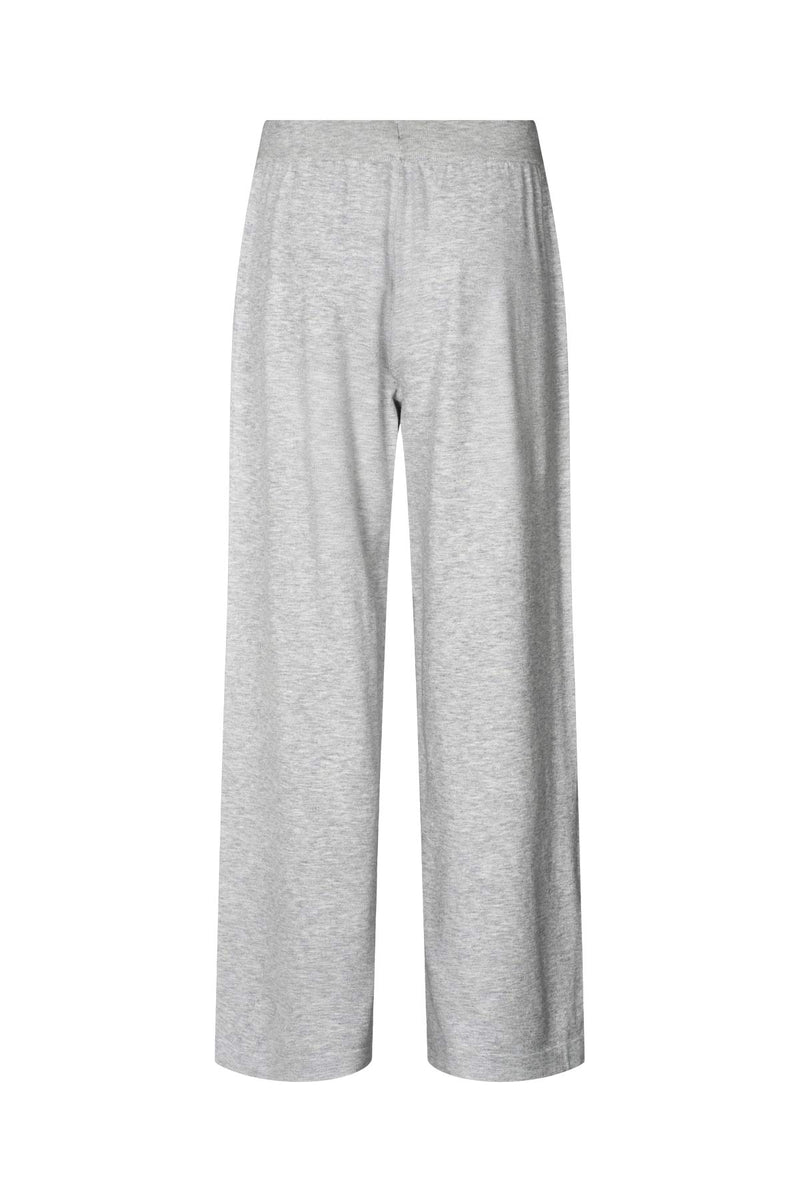 Knit lounge wide pants - Filine I Grey melange 2 - Rabens Saloner - DK