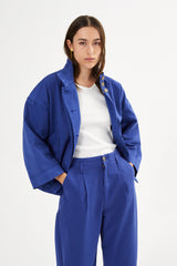 Katje - Canvas light jacket I Workwear blue 4 - Rabens Saloner - DK